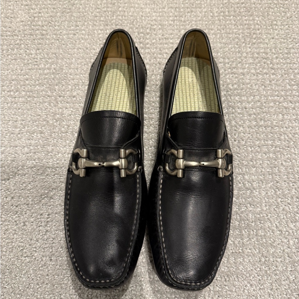 Ferragamo Men's Black Leather Loafers